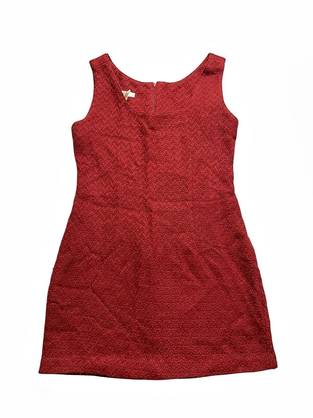Rampage Red Textured Knit Mini Dress Women 0/2 Sleeveless Shift Vintage 90s